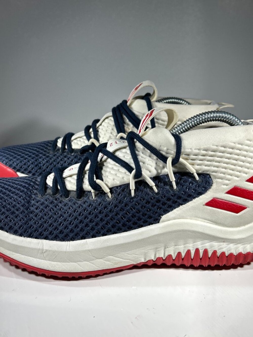 Adidas Mi Dame 4 FMR 2017 Basketball Shoes Red White Blue Mens Size 8.5 Sneakers